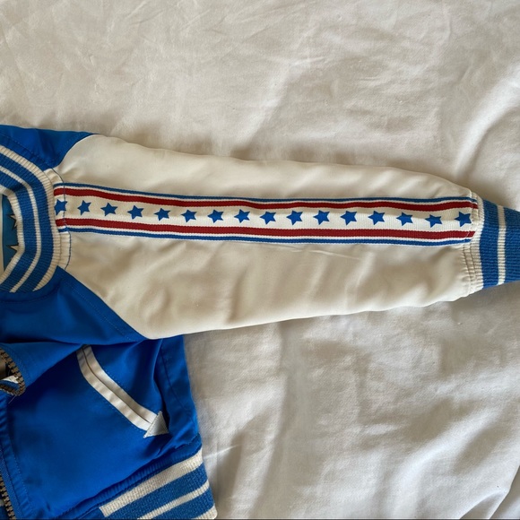 OshKosh B’Gosh Red, white, and blue vintage-style bomber jacket, 18 mos. - Picture 9 of 11